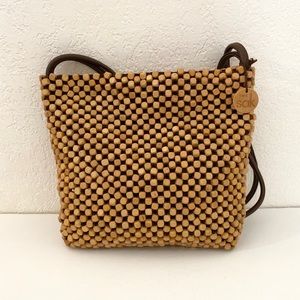 The Sak Leather and Wooden Purse